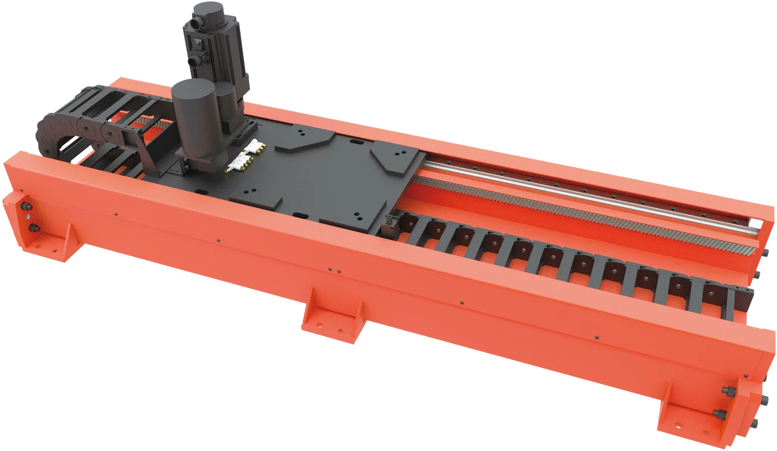 Trilho de deslocamento linear para robô